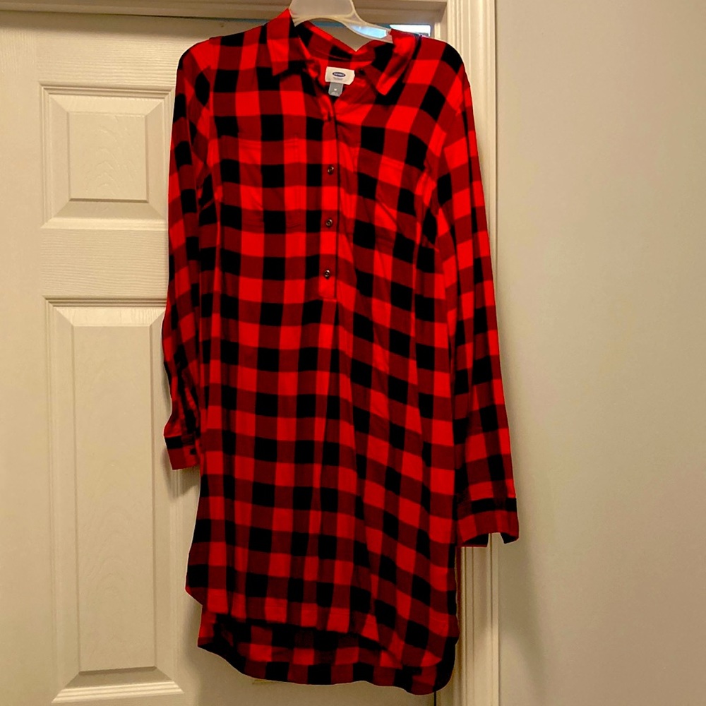Medium old navy flanel tunic